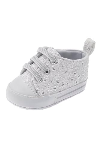 Chicco Sztuczne buty sznurowane, buty dziecięce, dziewczęce 0-24, Kolor biały, 18 EU