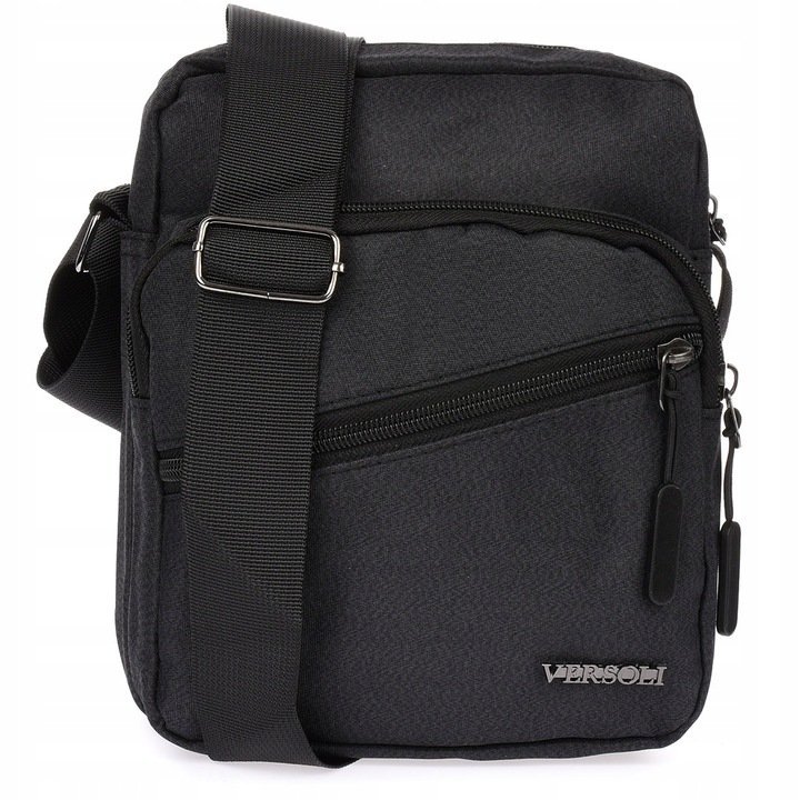 Torba Saszetka Męska Na Ramię Sportowa Torebka Raportówka Pojemna Czarna