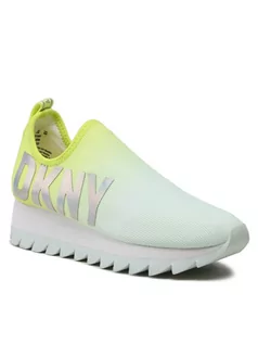 Sneakersy damskie - DKNY Sneakersy Azer K4273491 Zielony - grafika 1