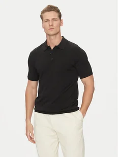 Calvin Klein Polo K10K114476 Czarny Regular Fit - Koszulki męskie - miniaturka - grafika 1