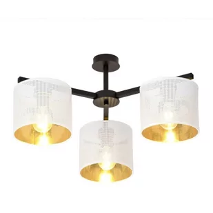 Emibig Jordan lampa sufitowa 3-punktowa biała/złota 1145/3 1145/3 - Lampy sufitowe - miniaturka - grafika 1