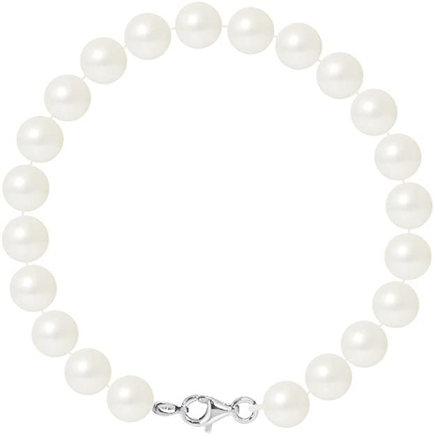 Perłowa Bransoletka Pearls & Colors Srebro 925 Białe Perły 8.5 - 9.0 mm 18,5 cm AM17-BRA-AG-R89-AML-WH