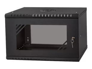 NETRACK Hanging cabinet ECO-Line Rack 19inch 6U / 350mm - black glass door - Szafy rack - miniaturka - grafika 1