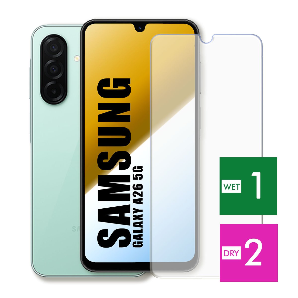 WZMOCNIONE SZKŁO DO SAMSUNG GALAXY A26 5G SZYBKA HARTOWANE 9H JAKOŚĆ