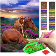Zabawki kreatywne - Haft Diamentowy ARTULIO, Obraz DIY 5D, Diamond Painting, Mozaika Diamentowa 30X40cm (Astronauta w kosmosie) + Zestaw Akcesoriów - miniaturka - grafika 1