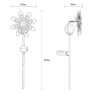 Globo Lampa z grotem ziemnym LED 36576, rdzawy brąz, metal, szkło - Lampy ogrodowe - miniaturka - grafika 1