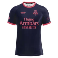 Kimona, stroje i obuwie - Rashguard do MMA/BJJ męski Ground Game FC Armbar granatowy z krótkim rękawem - miniaturka - grafika 1