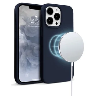 Crong Etui Color Cover Magnetic MagSafe do Apple iPhone 13 Pro Granatowy - Etui i futerały do telefonów - miniaturka - grafika 1