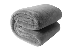 Miękki koc pled narzuta 150x200 cm szary - Koce - miniaturka - grafika 1