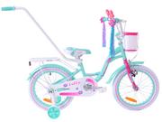 Rowery - Rower dziecięcy 16" Fuzlu Lilly turkus/pink - miniaturka - grafika 1