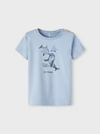 Koszulki dla dziewczynek - NAME IT Top 13215693 Niebieski Regular Fit - miniaturka - grafika 1