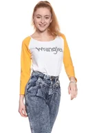 Bluzki damskie - Wrangler, Bluzka damska, Raglan Crop Ls Tee White W718Cf912, rozmiar XS - miniaturka - grafika 1