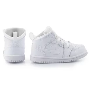 Buty sportowe dla dzieci Nike Jordan 1 MId (TD) białe - Buty dla dziewczynek - miniaturka - grafika 1