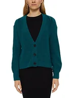 Swetry damskie - edc by Esprit Sweter damski kardigan, 305/szmaragdowa zieleń, M - miniaturka - grafika 1