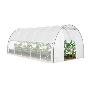 Tunel Foliowy Szklarnia 3x8m PREMIUM 24m2 z Siatką na insekty Biały - Szklarnie ogrodowe Tunel Foliowy Szklarnia 3x8m PREMIUM 24m2 z Siatką na insekty Biały - Szklarnie ogrodowe - miniaturka - grafika 1