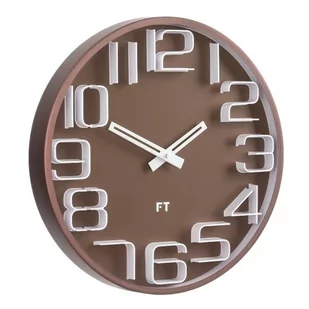 Future Time FT8010BR Numbers Designerski zegar ścienny, śr. 30 cm - Zegary - miniaturka - grafika 1