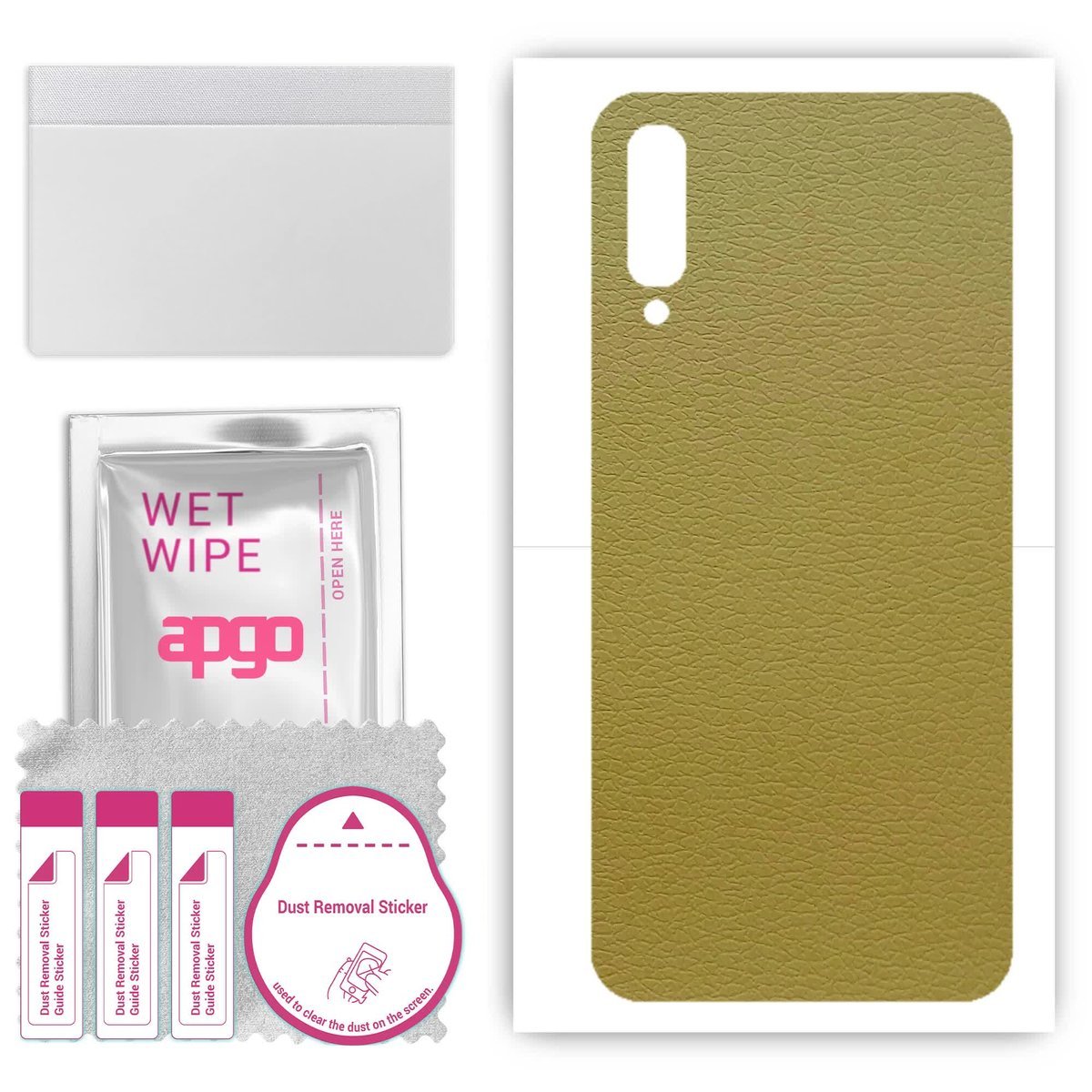 Folia naklejka skórka strukturalna na TYŁ do Samsung Galaxy A70 - Skóra Oliwkowa - apgo SKINS