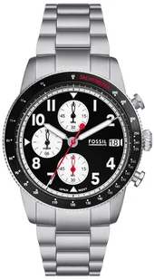 Zegarek Zegarek Fossil FS6045 SPORT TOURER Chronograph Stainless Steel 42mm - Zegarki męskie - miniaturka - grafika 1
