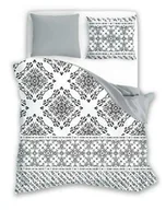 Pościel - Faro Pościel bawełniana 220x200 Ornamenty biała czarna szara 010 Fashion 23 - miniaturka - grafika 1