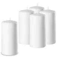Zestaw 5X Świeczki Świeca Walcowa Tradycyjna 14Cm Białe