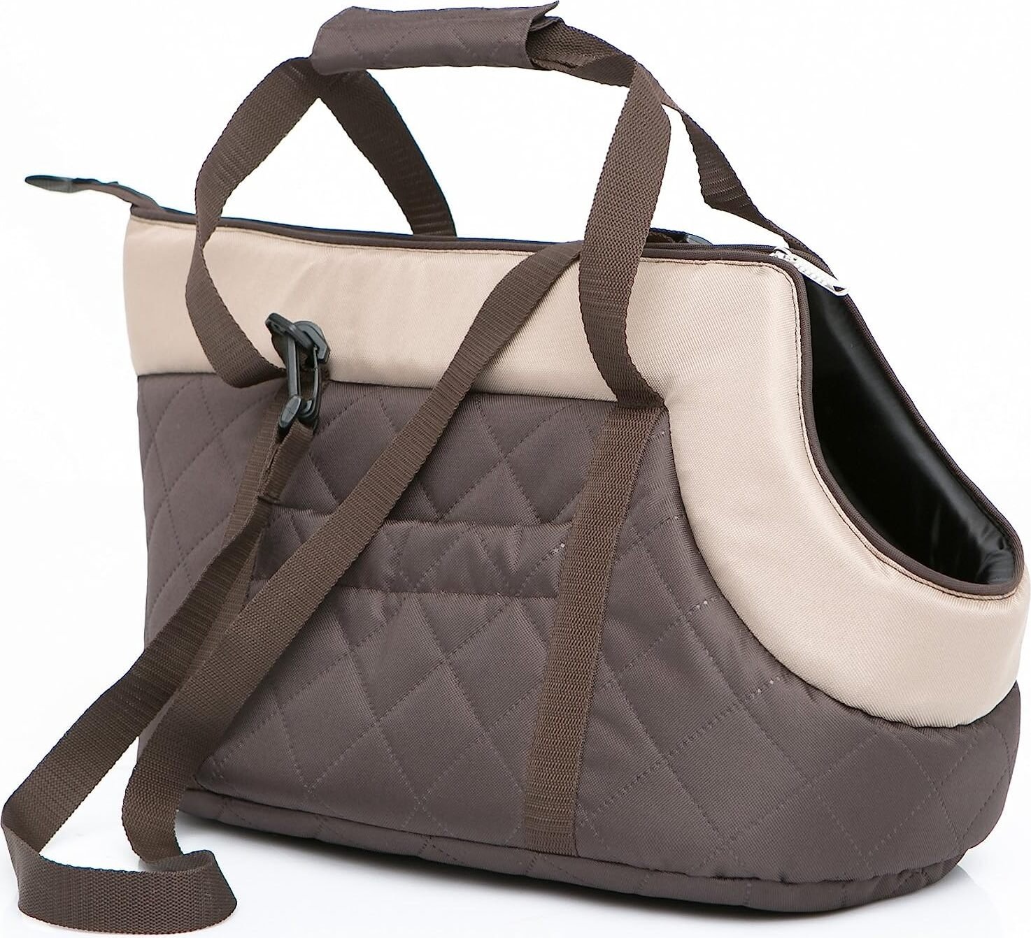 PillowPrim torba transportowa dla psa torba transportowa dla małych i średnich psów szczeniąt kotów, plecak brązowy - od 5 kg