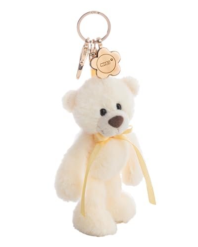 NICI 62946 breloczek miś Finni, z karabińczykiem, wierny towarzysz do plecaka lub torby, zawieszka na klucze dla małych i dużych, 13 cm, żółty