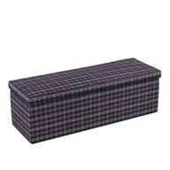 Pufy i podnóżki - Dekoria.pl Dekoria.pl Skrzynia tapicerowana granatowo czerwona kratka 90 × 40 × 40 cm Bristol 525-142-68 - miniaturka - grafika 1