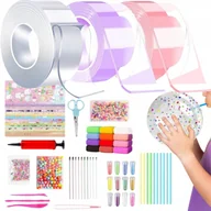 Zabawki kreatywne - ZESTAW DIY 3x TAŚMA NANO 3m DO ROBIENIA DUŻYCH BANIEK BAŃKI DZIECI - miniaturka - grafika 1