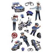 Zabawki kreatywne - Zdesign Naklejki foliowe metaliczne - policjanci - miniaturka - grafika 1