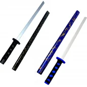 Zabawki i gry sportowe - ZESTAW CZARNY I NIEBIESKI ZDOBIENIA Drewniany Miecz Rycerz 73 cm KATANA - miniaturka - grafika 1