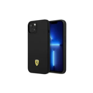 Ferrari FEHCP14LSIBBK iPhone 14 Pro 6,1" czarny/black hardcase Silicone Metal Logo - Etui i futerały do telefonów - miniaturka - grafika 1