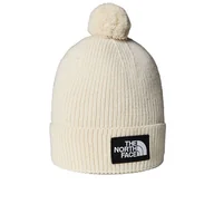Czapki i chusty sportowe męskie - Czapka The North Face Logo Box Cuffed Beanie 0A8CHFQLI1 - biała - miniaturka - grafika 1