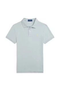 Koszulki dla chłopców - Polo Ralph Lauren polo bawełniane dziecięce kolor niebieski gładki - grafika 1