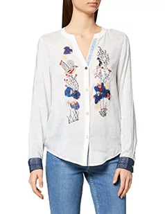 Desigual Damska koszula Cam_Matera, biały (Blanco 1000), XL - Koszule damskie - miniaturka - grafika 1