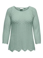 Swetry damskie - ONLY Carmakoma Sweter w kolorze miętowym - miniaturka - grafika 1
