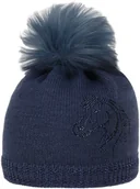 Czapki dla dzieci - Czapka z Pomponem Horse Kids by maximo, niebieski, 47-49 cm - miniaturka - grafika 1