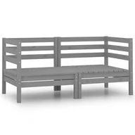 Sofy ogrodowe - vidaXL 2-osobowa sofa ogrodowa szara lite drewno sosnowe ! 3082389 - miniaturka - grafika 1