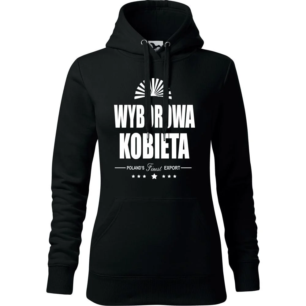 Damska Bluza Z Kapturem - Wyborowa Kobieta Czarny Xl