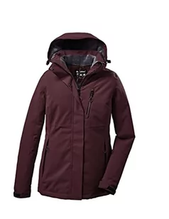 Killtec Damska kurtka funkcyjna/kurtka outdoorowa z odpinanym kapturem - KOW 170 WMN JCKT, kolor bordowy, 18, 38030-000 - Kurtki damskie - miniaturka - grafika 1