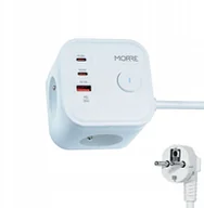Listwy zasilające - MORRE KOSTKA ZASILAJĄCA 3G, 2xUSB, USB-C 1,5m M404 - miniaturka - grafika 1