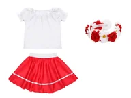 Dresy i komplety dla dziewczynek - ZESTAW NARODOWY BIAŁO-CZERWONY 116-128 3el - miniaturka - grafika 1