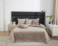 Narzuty - Beżowa Narzuta Pikowana Velvet na Łóżko 240x220 MAYA - miniaturka - grafika 1