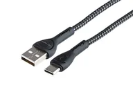 Ładowarki samochodowe - Kabel MYWAY do ładowania i synchronizacji, w oplocie z mikrofibry, podświetlenie LED, 200 cm, USB USB-C - miniaturka - grafika 1
