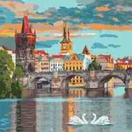 Malowanie po numerach - Malowanie po numerach - Wieczorna Praga 40x40 - Ideyka - miniaturka - grafika 1