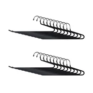 Skarpetki dla dzieci - Relaxdays Wieszaki na spodnie, zestaw 20 sztuk, antypoślizgowe, zajmujące mało miejsca, wys. x szer. x gł.: 17,5 x 35 x 0,5 cm, czarne - miniaturka - grafika 1