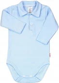 Body dla niemowląt - Body KOŁNIERZYK Polo BŁĘKIT r 92 KLEKLE - miniaturka - grafika 1