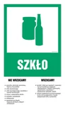 Tablice BHP - OD204 INSTRUKCJA SEGREGACJI ODPADÓW - SZKŁO, FN - FOLIA SAMOPRZYLEPNA; (200X370MM) - miniaturka - grafika 1