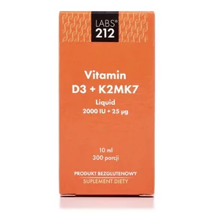 LABS212 LABS212 Vitamin D3 + K2MK7 2000IU + 25 ug krople LABS5459 - Witaminy i minerały - miniaturka - grafika 1