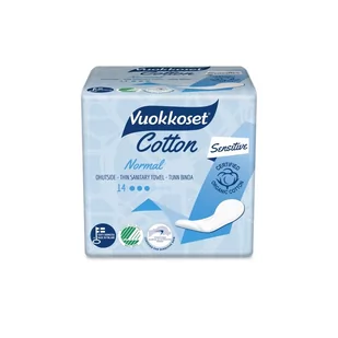 Vuokkoset VUOKKOSET Cotton Normal Thin 14 szt.) wkładki higieniczne - Wkładki higieniczne - miniaturka - grafika 1