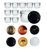 Pojemniki kuchenne - 1x 235ml Słoik szklany na miód dżem świeczki Słoiki szklane na desery wosk - miniaturka - grafika 1